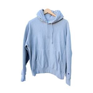 Champion Reverse Weave Hoodie Mens Large Gray Pullover Sweatshirt